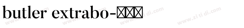 butler extrabo字体转换